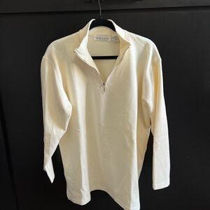 Chaus Sport Cream Collared Top